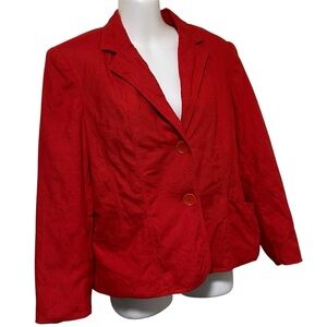 Talbots Irish Linen Red Blazer